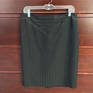 Ann Taylor Charcoal Pinstripe Pencil Skirt